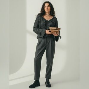 Witchy Goth Y2K Chunky Knit Dramatic Bell Sleeves Cottagecore Goth